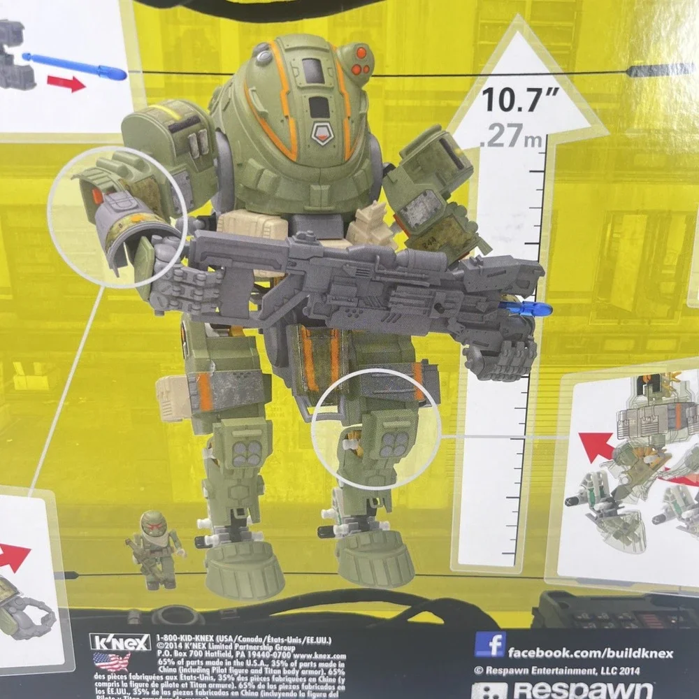 K'NEX  #69504 TITANFALL MILITIA OGRE TITAN Building Set 195 PC Construction Play